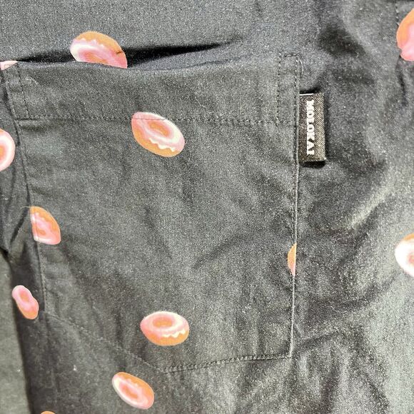 MOLOKAI SURF CO. Button Down Hawaiian Shirt Glazed Donut Short Sleeve Men's XXL - Picture 4 of 8
